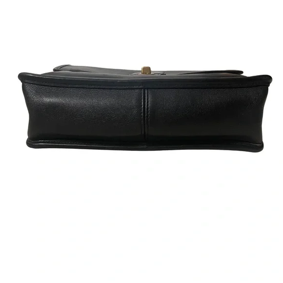 Vintage Black Leather Willis Crossbody Bag - Picture 3 of 10